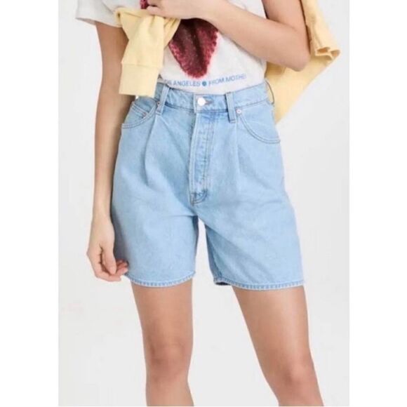 Mother Snacks The Pleated Fun Dip Jean Short size 25 NWT $218 - Picture 10 of 13